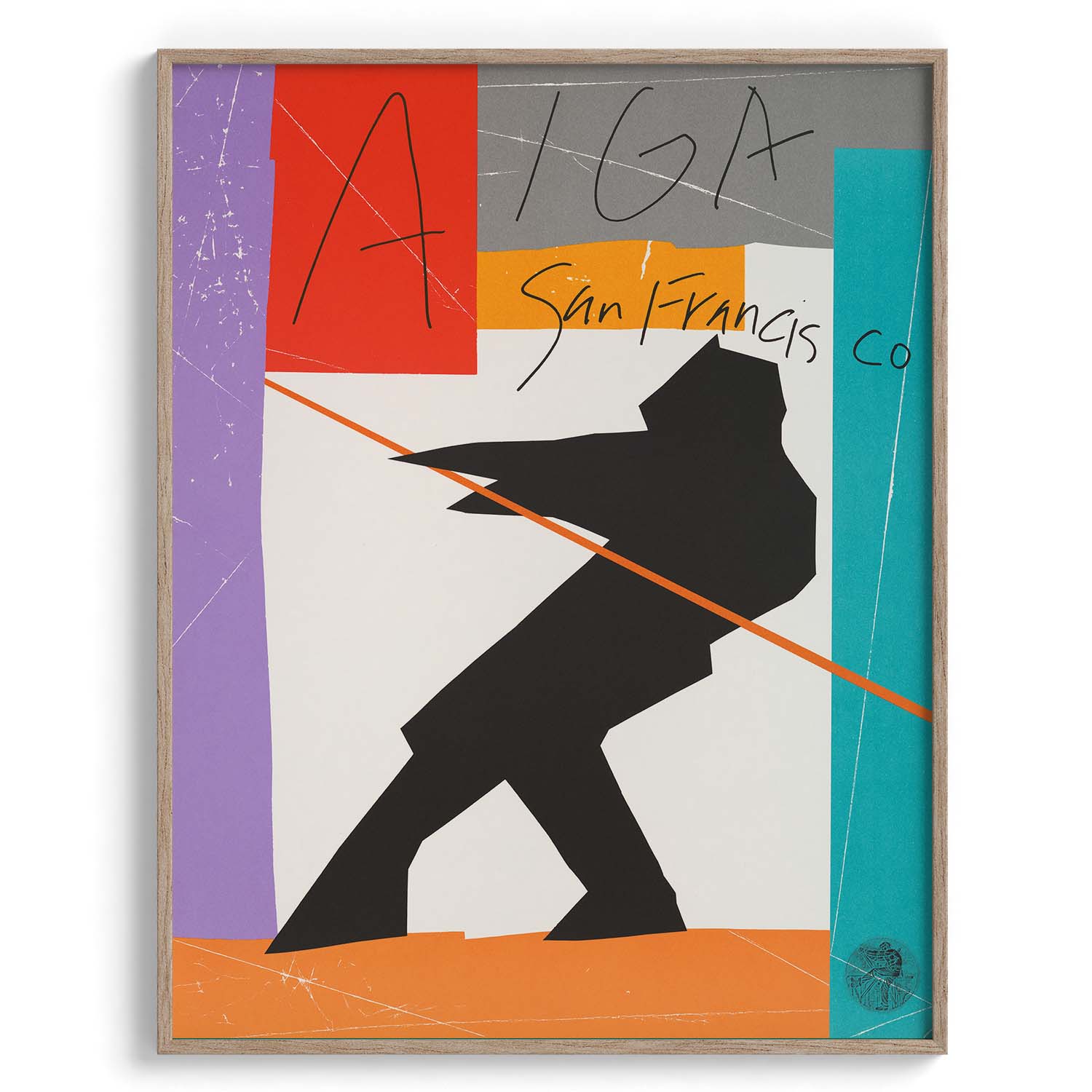 Modern Abstract AIGA Silhouette Poster