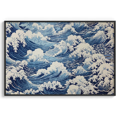 Ocean Waves Japanese Inspired Print