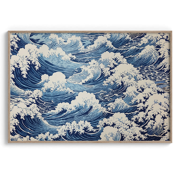Ocean Waves Japanese Inspired Print