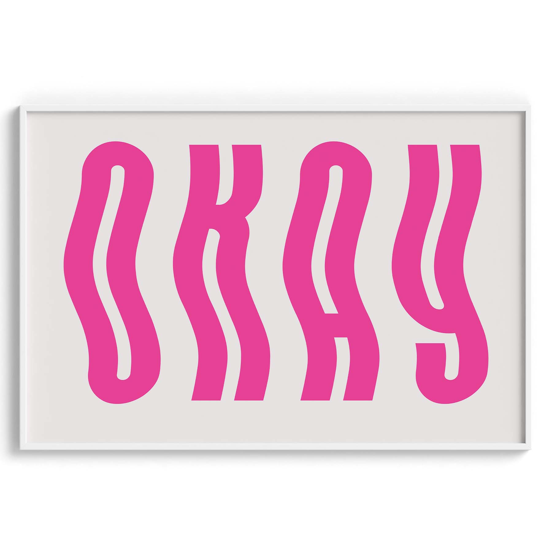Okay Wavy Typography Poster