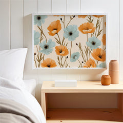 Orange & Blue Floral Pattern