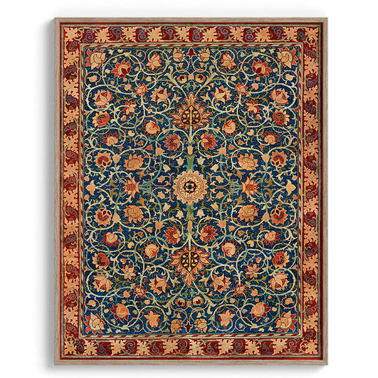 Ornamental Persian Floral Carpet Design