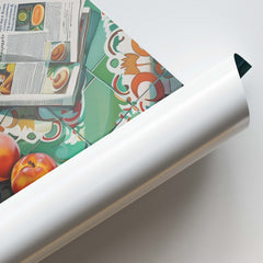 Peach Tile Breakfast Modern Wall Art