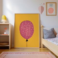Pink Balloon Minimal Kids Poster