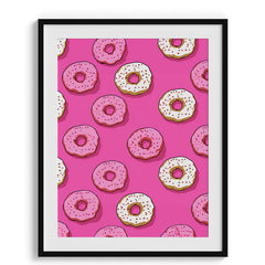 Pink Donut Pattern Pop Art
