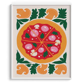 Pizza Party Slice Illustration Wall Art