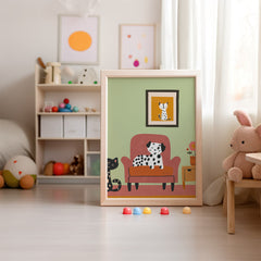 Playful Dalmatians Living Room Print