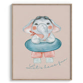 Playful Elephant “Let’s Have Fun” Poster