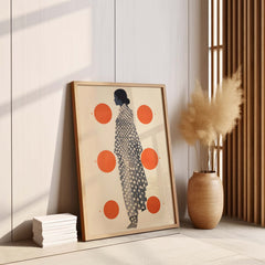 Polka Dot Saree Silhouette Art