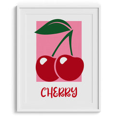 Pop Cherry Retro Fruit Poster