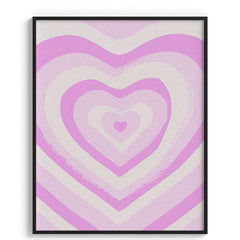 Radiating Heart Retro Pop Poster