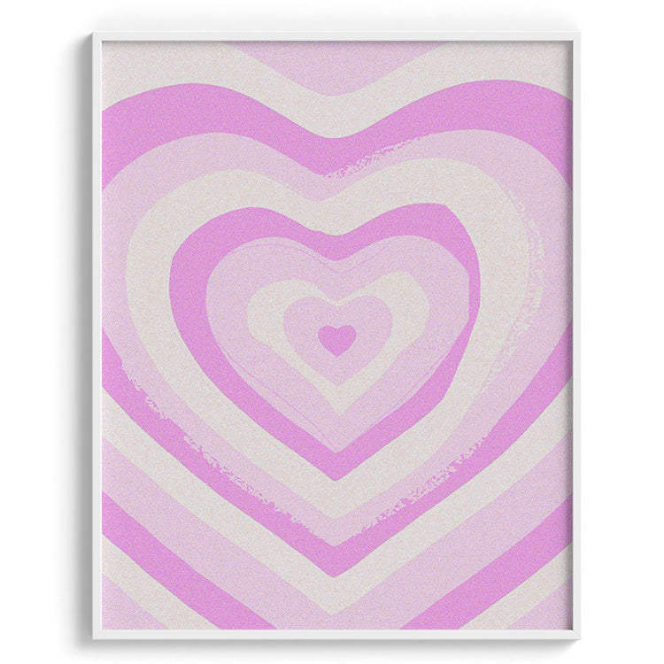 Radiating Heart Retro Pop Poster