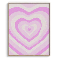 Radiating Heart Retro Pop Poster