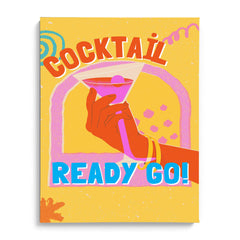 Ready Go Cocktail Martini Modern Wall Art