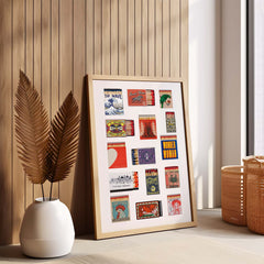 Retro Matchbox Collage Wall Art