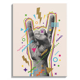 Rock On Pop Hand Gesture Art