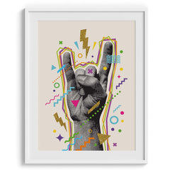 Rock On Pop Hand Gesture Art