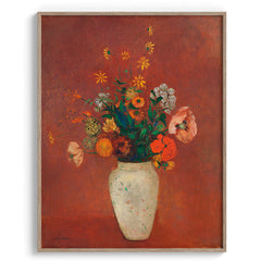 Rustic Vase of Red Florals