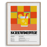 Screwdriver Citrus Twist Framed Art For Wall