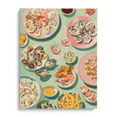 Seafood Brunch Spread Modern Wall Art