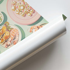 Seafood Brunch Spread Modern Wall Art