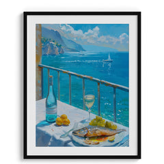 Seaside View with Fish Lunch Canvas Wall Prints
