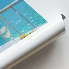 Seaside View with Fish Lunch Canvas Wall Prints