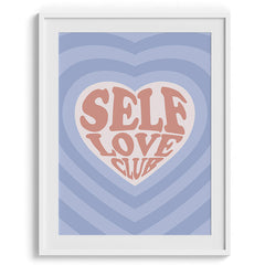 Self Love Club Heart Retro Print