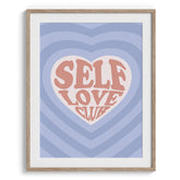 Self Love Club Heart Retro Print