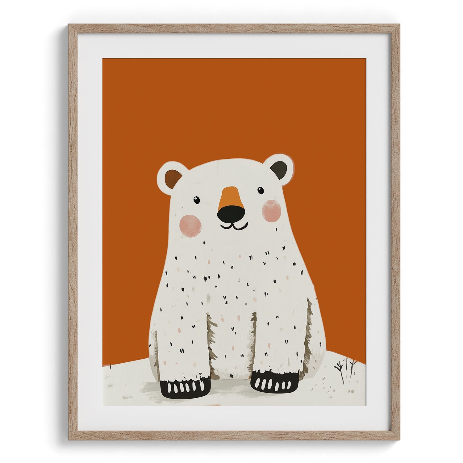 Smiling Polar Bear Wall Art