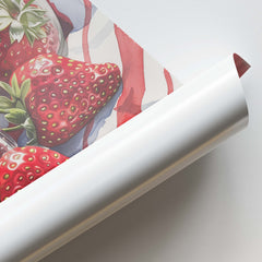 Strawberries in Glass Jars Wall Painting For Cafe