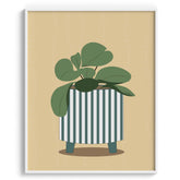 Striped Planter Botanical Wall Art