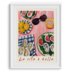 Summer Oysters & Lemons Canvas Wall Prints