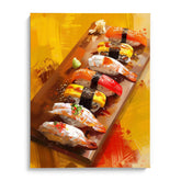 Sushi Platter Yellow Theme Canvas Wall Paintings