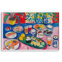 Sushi & Sake Feast Framed Art For Wall