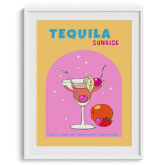 Tequila Sunrise Wall Painting For Cafe