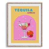 Tequila Sunrise Wall Painting For Cafe