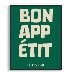 Bon Appetit Lets Eat Wall Painting For Cafe