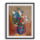Vibrant Bouquet in Blue Vase