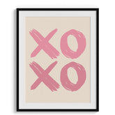 XOXO Pink Brushstroke Typography