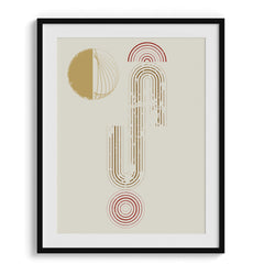 Lines and curves Framed Art For Wall