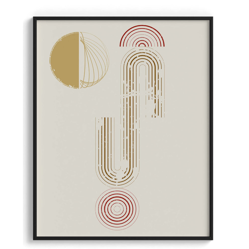 Lines and curves Framed Art For Wall