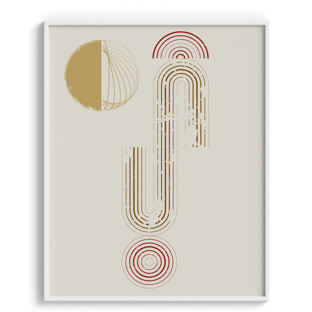 Lines and curves Framed Art For Wall