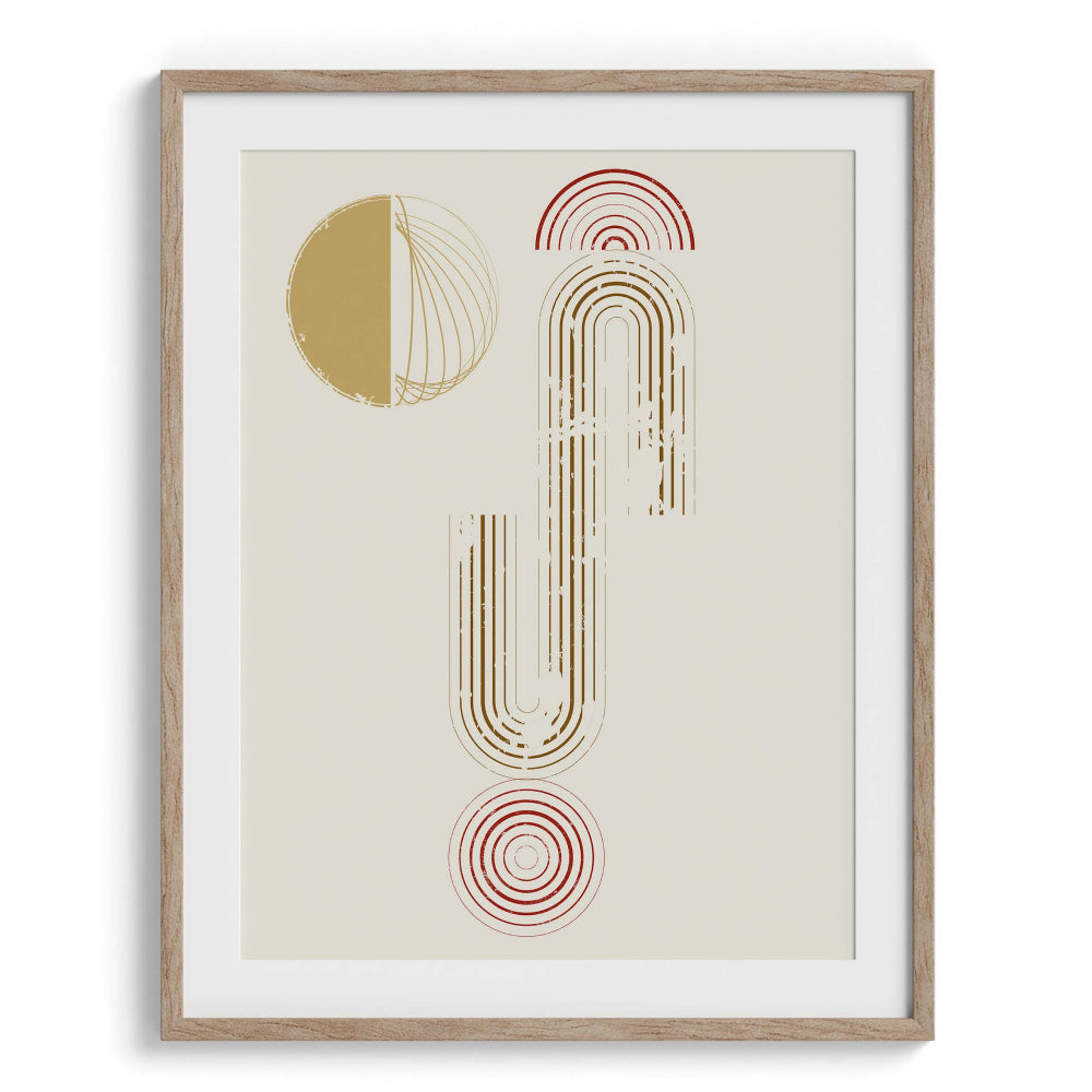 Lines and curves Framed Art For Wall