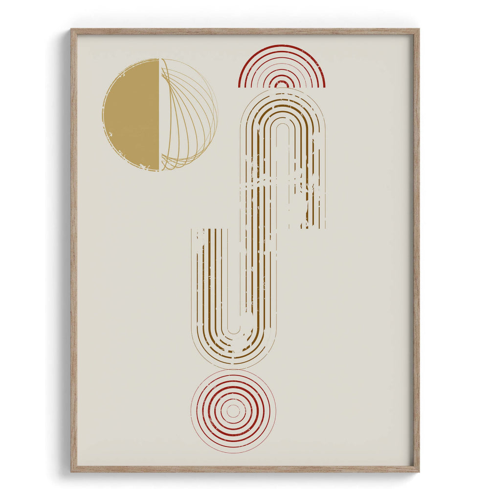 Lines and curves Framed Art For Wall