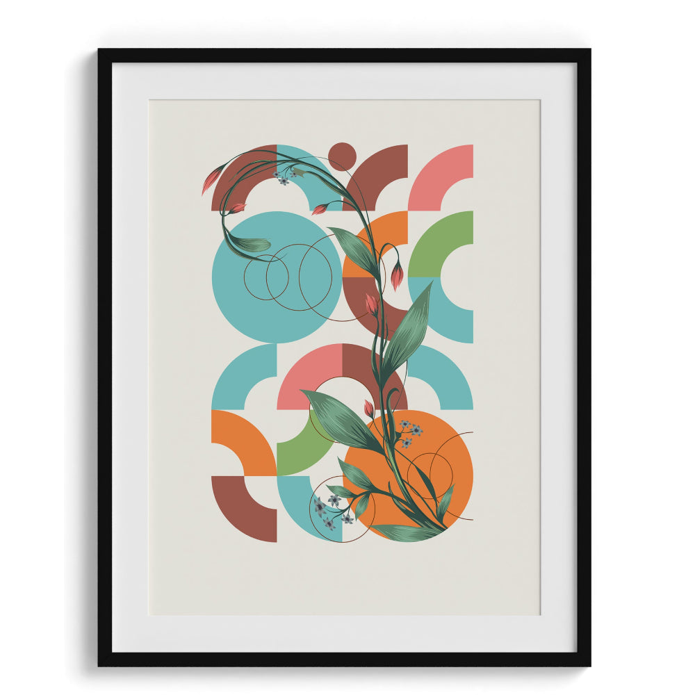 Abstract Botanical Symphony Framed Art For Wall