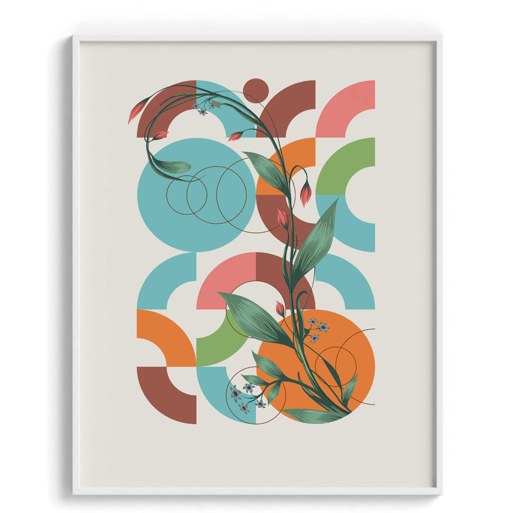 Abstract Botanical Symphony Framed Art For Wall