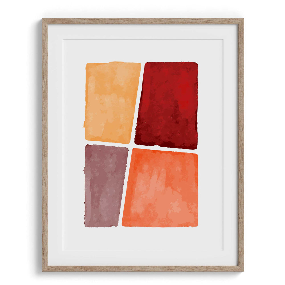 Color block Framed Art For Wall