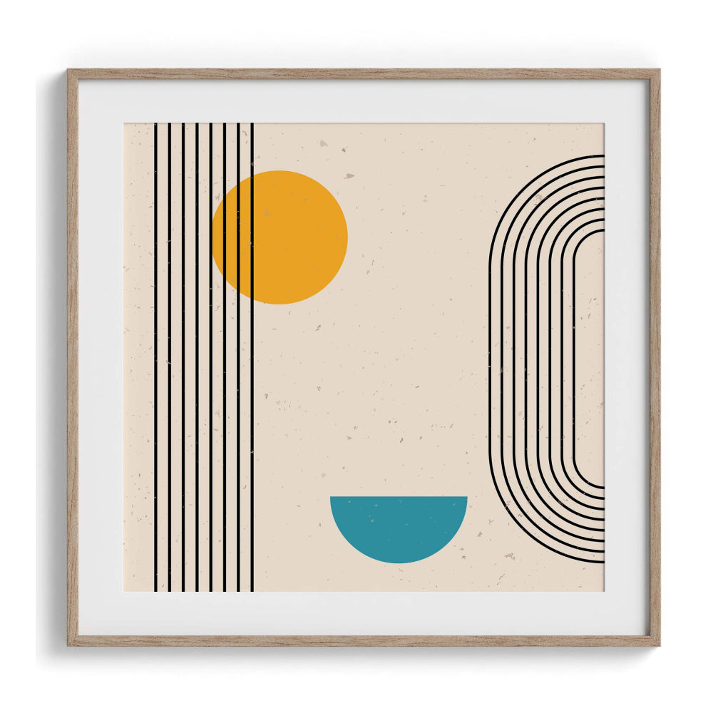 Curved lines Framed Art For Wall