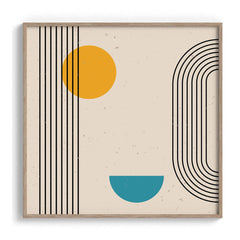 Curved lines Framed Art For Wall